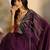 purple saree with unstiched blouse piece
