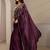 purple saree with unstiched blouse piece