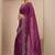purple embellished saree with unstitched blouse piece
