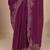 purple embellished saree with unstitched blouse piece