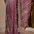 violet embroidered organza saree with unstitched blouse piece