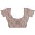 brown embroidered organza saree with unstitched blouse piece