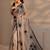 beige floral embroidered tissue saree