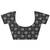 black animal printed satin saree with unstitched blouse piece
