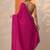 magenta solid saree with unstitched blouse piece
