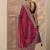 maroon embellished saree with unstitched blouse piece