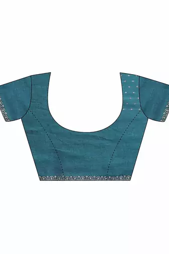 purple solid saree with unstitched blouse piece