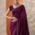 purple solid saree with unstitched blouse piece