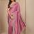 purple embellished saree with unstitched blouse piece