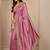 purple embellished saree with unstitched blouse piece