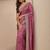 purple embellished saree with unstitched blouse piece