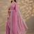 purple embellished saree with unstitched blouse piece