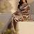 taupe embroidered saree