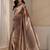 taupe embroidered saree