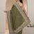 olive leaf green embellished satin saree with ethnic motifs