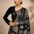 black woven design banarsi saree with unstitched blouse piece