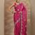 pink embroidered saree with unstitched blouse piece