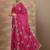 pink embroidered saree with unstitched blouse piece