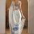 off white printed satin saree with unstitched blouse piece
