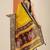 mustard solid georgette saree with unstitched blouse piece
