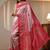 pink silk blend saree with woven border