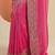 pink embellished saree with unstitched blouse piece