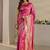 pink ethnic woven design saree with unstitched blouse piece