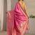 pink ethnic woven design saree with unstitched blouse piece