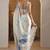 white printed satin saree with unstitched blouse piece