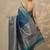 blue woven design banarasi saree with unstitched blouse piece