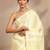 cream woven design banarsi saree with unstitched blouse piece