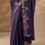 purple printed saree with unstitched blouse piece