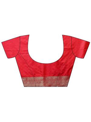 woven design saree with unstitched blouse piece 2