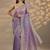 lavender embellished saree with unstitched blouse piece
