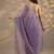 lavender embellished saree with unstitched blouse piece
