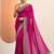 magenta embellished saree with unstitched blouse piece