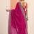 magenta embellished saree with unstitched blouse piece