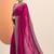 magenta embellished saree with unstitched blouse piece