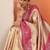 beige saree with unstitched blouse piece