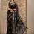 black woven design saree with unstitched blouse piece