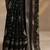 black woven design saree with unstitched blouse piece