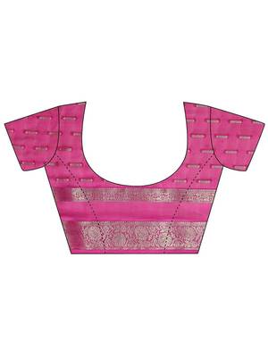 woven design saree with unstitched blouse piece 4
