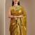 mustard woven design saree with unstitched blouse piece