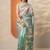 multi tribal printed silk blend saree with unstitched blouse piece