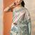 multi tribal printed silk blend saree with unstitched blouse piece