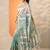 multi tribal printed silk blend saree with unstitched blouse piece