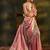 pink floral zari silk blend saree