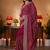 magenta floral embroidered georgette saree