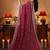 magenta floral embroidered georgette saree
