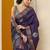purple embellished saree with unstitched blouse piece
